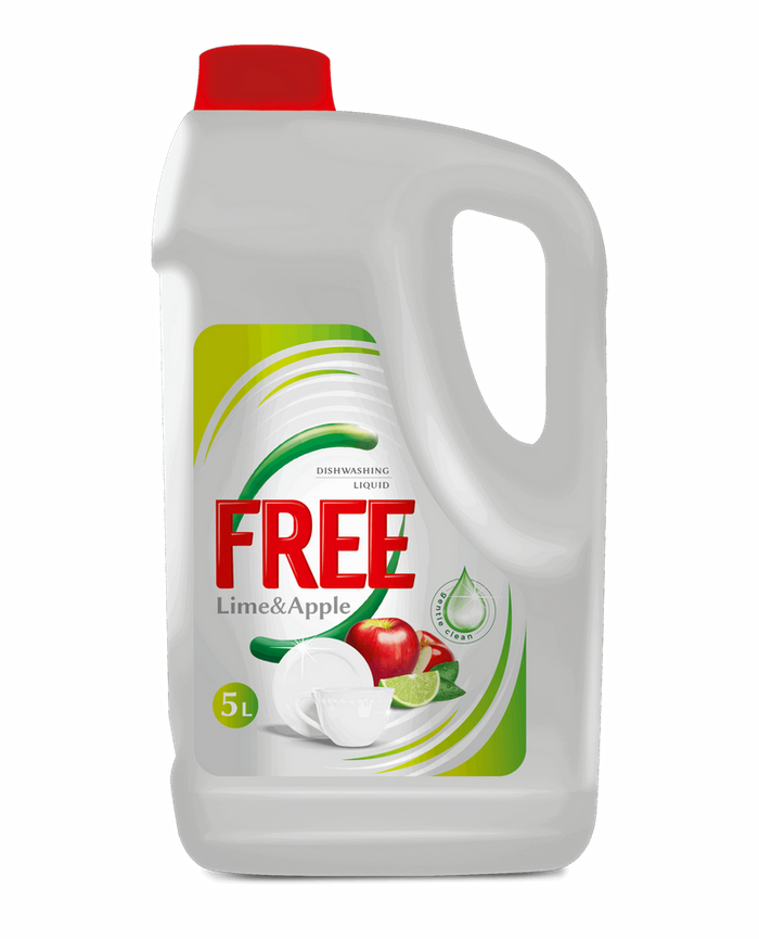 Free гель д/миття посуду 5л лайм та яблуко